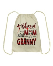 Blessed To Be Called Mom And Granny Drawstring Bag tile