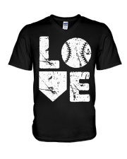 Baseball Love V-Neck T-Shirt tile