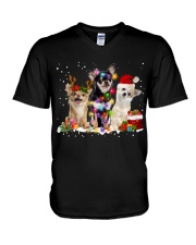 Chihuahua Christmas V-Neck T-Shirt tile