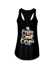 Corgis And Coffee Ladies Flowy Tank tile