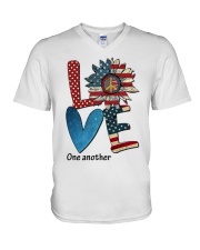 Hippie - Love One Another V-Neck T-Shirt tile