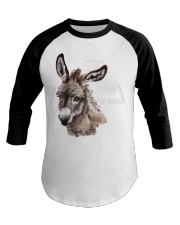 Donkeys Make Me Smile Baseball Tee tile