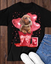Dachshund Valentine Gift Classic T-Shirt apparel-classic-tshirt-lifestyle-front-158