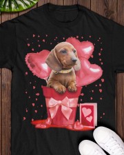 Dachshund Valentine Gift Classic T-Shirt apparel-classic-tshirt-lifestyle-front-160