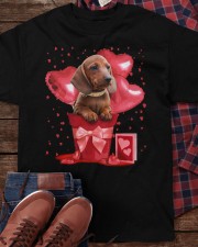 Dachshund Valentine Gift Classic T-Shirt apparel-classic-tshirt-lifestyle-front-270
