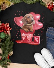 Dachshund Valentine Gift Classic T-Shirt apparel-classic-tshirt-lifestyle-front-82