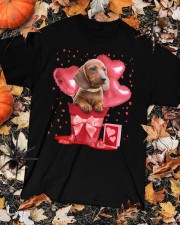 Dachshund Valentine Gift Classic T-Shirt custom-t-shirts-classic-lifestyle-front-320