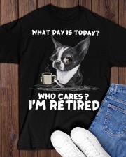 Boston Terrier I Am Retired Classic T-Shirt apparel-classic-tshirt-lifestyle-front-158