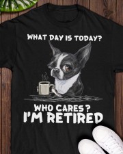 Boston Terrier I Am Retired Classic T-Shirt apparel-classic-tshirt-lifestyle-front-160