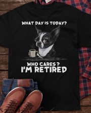 Boston Terrier I Am Retired Classic T-Shirt apparel-classic-tshirt-lifestyle-front-270