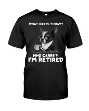 Boston Terrier I Am Retired Classic T-Shirt front