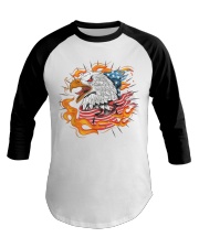 Eagle Fire Cool Flag Baseball Tee tile