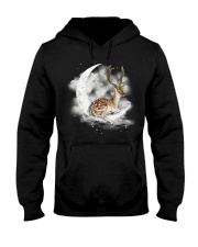 Deer Sit On The Moon Hooded Sweatshirt tile