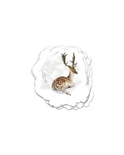 Deer Sit On The Moon Sticker tile
