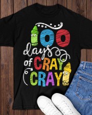 Teacher 100 Days Of Cray Classic T-Shirt apparel-classic-tshirt-lifestyle-front-158