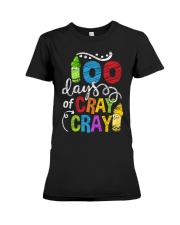 Teacher 100 Days Of Cray Premium Fit Ladies Tee tile