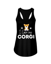 Corgi I Love My Corgi Ladies Flowy Tank tile