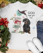 Dachshund God Says You Are Classic T-Shirt apparel-classic-tshirt-lifestyle-front-82