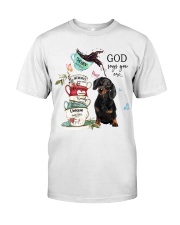 Dachshund God Says You Are Premium Fit Mens Tee tile