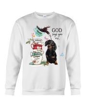 Dachshund God Says You Are Crewneck Sweatshirt tile