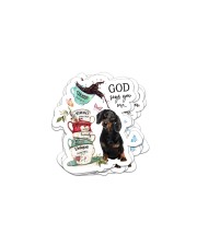 Dachshund God Says You Are Sticker tile