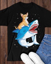 Chihuahua Riding Shark Classic T-Shirt apparel-classic-tshirt-lifestyle-front-158