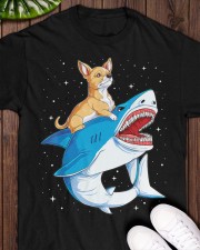 Chihuahua Riding Shark Classic T-Shirt apparel-classic-tshirt-lifestyle-front-160