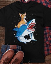 Chihuahua Riding Shark Classic T-Shirt apparel-classic-tshirt-lifestyle-front-270