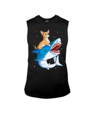 Chihuahua Riding Shark Sleeveless Tee tile
