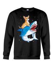Chihuahua Riding Shark Crewneck Sweatshirt tile