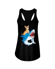 Chihuahua Riding Shark Ladies Flowy Tank tile