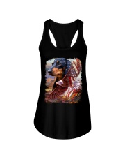 Dachshund American Patriot Ladies Flowy Tank tile