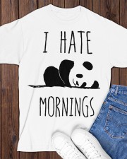 Bear I Hate Mornings Panda Classic T-Shirt apparel-classic-tshirt-lifestyle-front-158