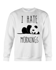 Bear I Hate Mornings Panda Crewneck Sweatshirt tile