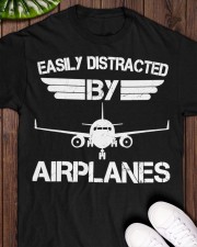 Pilot Easily Distracted By Airplanes Classic T-Shirt apparel-classic-tshirt-lifestyle-front-160