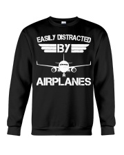 Pilot Easily Distracted By Airplanes Crewneck Sweatshirt tile