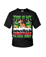 Donkey Christmas - This Is My Christmas Pajma Shirt Youth T-Shirt tile