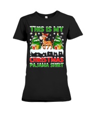 Donkey Christmas - This Is My Christmas Pajma Shirt Premium Fit Ladies Tee tile