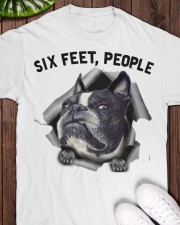 Boston Terrier 6 Feet People Face Mask Classic T-Shirt apparel-classic-tshirt-lifestyle-front-160