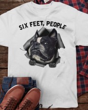 Boston Terrier 6 Feet People Face Mask Classic T-Shirt apparel-classic-tshirt-lifestyle-front-270