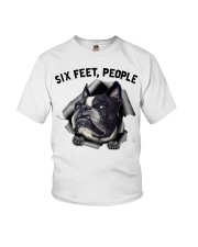 Boston Terrier 6 Feet People Face Mask Youth T-Shirt tile