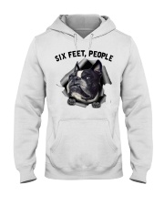 Boston Terrier 6 Feet People Face Mask Hooded Sweatshirt tile
