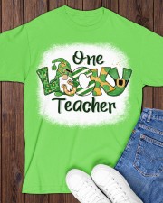 Teacher One Lucky Teacher Classic T-Shirt apparel-classic-tshirt-lifestyle-front-158