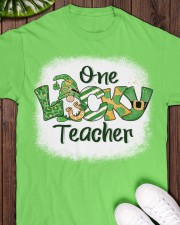 Teacher One Lucky Teacher Classic T-Shirt apparel-classic-tshirt-lifestyle-front-160