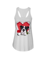 Boston Terrier Valentine Ladies Flowy Tank tile