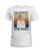 Pot Head Here I Am Ladies T-Shirt tile