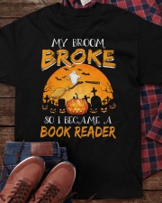 My Broom Broke So I Become A Book Reader Classic T-Shirt apparel-classic-tshirt-lifestyle-front-270