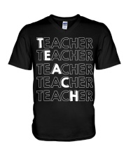 Teacher Teacher Teacher V-Neck T-Shirt tile