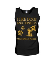 I Like Dog And - Donkeys Unisex Tank tile