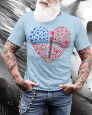 Teacher Flag Heart Classic T-Shirt apparel-classic-tshirt-lifestyle-front-265